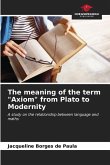 The meaning of the term &quote;Axiom&quote; from Plato to Modernity