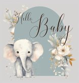 Hello Baby, Baby Shower Guest Book (hardback)