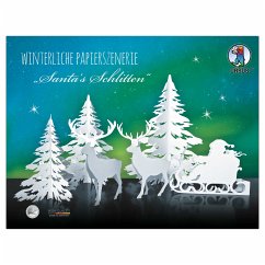 URSUS Dekorationsartikel Winterliche Papierszenerie, Santas Schlitten URSUS Dekorationsartikel Winterliche Papierszenerie, Santas Schlitten