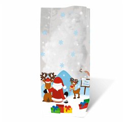 URSUS Geschenk-Bodenbeutel Geschenk-Bodenbeutel, Weihnachtsmann, (14,5 x 23,5 cm)
