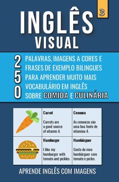 Inglês Visual 3 - Comida e Culinária - 250 Palavras, 250 Imagens e 250 Frases de exemplo para Aprender Inglês com Imagens (eBook, ePUB) - Lang, Mike