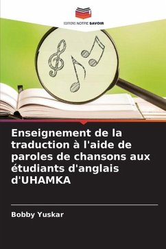 Enseignement de la traduction à l'aide de paroles de chansons aux étudiants d'anglais d'UHAMKA - Yuskar, Bobby