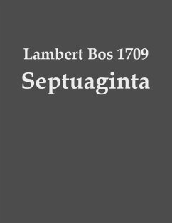 Lambert Bos 1709 Septuaginta - Bos, Lambert