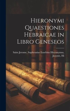 Cover Hieronymi Quaestiones Hebraicae in Libro Geneseos