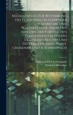 Massentafeln zur Bestimmung des Holzgehaltes stehender Waldbäume und Waldbestände. Nach den Arbeiten der forstlichen Versuchsanstalten des Deutschen Reiches und Österreichs. Hrsg. von F. Grundner und A. Schwappach - Schwappach, Adam Friedrich; Grundner, Friedrich