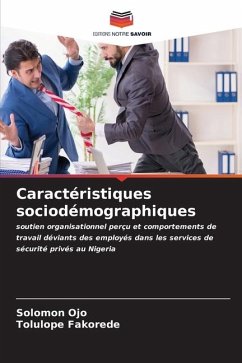 Caractéristiques sociodémographiques - Ojo, Solomon;Fakorede, Tolulope