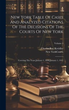 Cover New York Table Of Cases And Analyzed Citations Of The Decisions Of The Courts Of New York