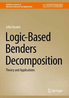 Logic-Based Benders Decomposition (eBook, PDF) - Hooker, John