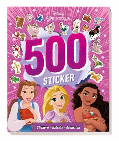Cover Disney Prinzessin: 500 Sticker - Stickern - Rätseln - Ausmalen