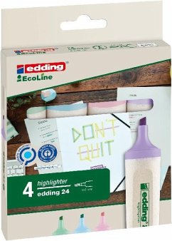 edding 24 EcoLine Textmarker 4er Set pastellfarben