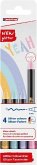 edding 1200 glitzer Fasermaler 4er Set pastell