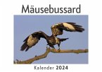 Mäusebussard (Wandkalender 2024, Kalender DIN A4 quer, Monatskalender im Querformat mit Kalendarium, Das perfekte Geschenk)