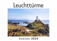 Cover Leuchttürme (Wandkalender 2024, Kalender DIN A4 quer, Monatskalender im Querformat mit Kalendarium, Das perfekte Geschenk)