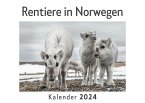 Rentiere in Norwegen (Wandkalender 2024, Kalender DIN A4 quer, Monatskalender im Querformat mit Kalendarium, Das perfekte Geschenk)