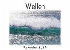 Wellen (Wandkalender 2024, Kalender DIN A4 quer, Monatskalender im Querformat mit Kalendarium, Das perfekte Geschenk)