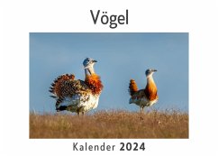 Vögel (Wandkalender 2024, Kalender DIN A4 quer, Monatskalender im Querformat mit Kalendarium, Das perfekte Geschenk) - Müller, Anna