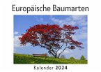 Europäische Baumarten (Wandkalender 2024, Kalender DIN A4 quer, Monatskalender im Querformat mit Kalendarium, Das perfekte Geschenk)