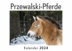 Przewalski-Pferde (Wandkalender 2024, Kalender DIN A4 quer, Monatskalender im Querformat mit Kalendarium, Das perfekte Geschenk)