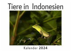 Tiere in Indonesien (Wandkalender 2024, Kalender DIN A4 quer, Monatskalender im Querformat mit Kalendarium, Das perfekte Geschenk) - Müller, Anna