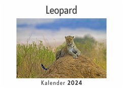 Leopard (Wandkalender 2024, Kalender DIN A4 quer, Monatskalender im Querformat mit Kalendarium, Das perfekte Geschenk) - Müller, Anna