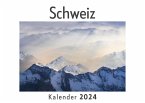 Schweiz (Wandkalender 2024, Kalender DIN A4 quer, Monatskalender im Querformat mit Kalendarium, Das perfekte Geschenk)
