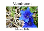 Alpenblumen (Wandkalender 2024, Kalender DIN A4 quer, Monatskalender im Querformat mit Kalendarium, Das perfekte Geschenk)
