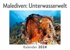 Malediven: Unterwasserwelt (Wandkalender 2024, Kalender DIN A4 quer, Monatskalender im Querformat mit Kalendarium, Das perfekte Geschenk)