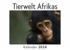 Tierwelt Afrikas (Wandkalender 2024, Kalender DIN A4 quer, Monatskalender im Querformat mit Kalendarium, Das perfekte Geschenk)