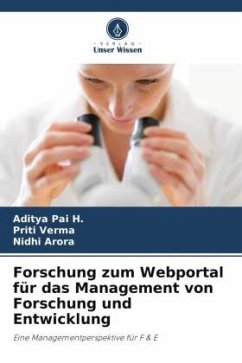 Forschung zum Webportal für das Management von Forschung und Entwicklung - Pai H., Aditya;Verma, Priti;Arora, Nidhi