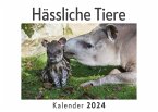 Hässliche Tiere (Wandkalender 2024, Kalender DIN A4 quer, Monatskalender im Querformat mit Kalendarium, Das perfekte Geschenk)