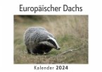 Europäischer Dachs (Wandkalender 2024, Kalender DIN A4 quer, Monatskalender im Querformat mit Kalendarium, Das perfekte Geschenk)
