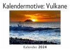 Kalendermotive: Vulkane (Wandkalender 2024, Kalender DIN A4 quer, Monatskalender im Querformat mit Kalendarium, Das perfekte Geschenk)
