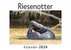 Riesenotter (Wandkalender 2024, Kalender DIN A4 quer, Monatskalender im Querformat mit Kalendarium, Das perfekte Geschenk)