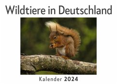 Wildtiere in Deutschland (Wandkalender 2024, Kalender DIN A4 quer, Monatskalender im Querformat mit Kalendarium, Das perfekte Geschenk) - Müller, Anna