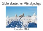 Gipfel deutscher Mittelgebirge (Wandkalender 2024, Kalender DIN A4 quer, Monatskalender im Querformat mit Kalendarium, Das perfekte Geschenk)