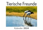 Tierische Freunde (Wandkalender 2024, Kalender DIN A4 quer, Monatskalender im Querformat mit Kalendarium, Das perfekte Geschenk)