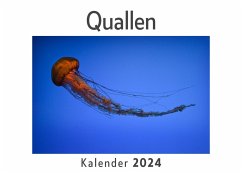 Cover Quallen (Wandkalender 2024, Kalender DIN A4 quer, Monatskalender im Querformat mit Kalendarium, Das perfekte Geschenk)