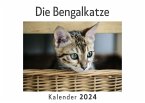 Die Bengalkatze (Wandkalender 2024, Kalender DIN A4 quer, Monatskalender im Querformat mit Kalendarium, Das perfekte Geschenk)