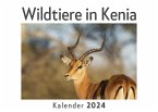 Wildtiere in Kenia (Wandkalender 2024, Kalender DIN A4 quer, Monatskalender im Querformat mit Kalendarium, Das perfekte Geschenk)