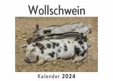Wollschwein (Wandkalender 2024, Kalender DIN A4 quer, Monatskalender im Querformat mit Kalendarium, Das perfekte Geschenk)
