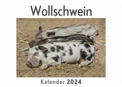 Wollschwein (Wandkalender 2024, Kalender DIN A4 quer, Monatskalender im Querformat mit Kalendarium, Das perfekte Geschenk) - Müller, Anna