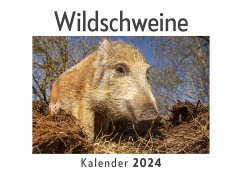 Wildschweine (Wandkalender 2024, Kalender DIN A4 quer, Monatskalender im Querformat mit Kalendarium, Das perfekte Geschenk) - Müller, Anna