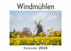 Cover Windmühlen (Wandkalender 2024, Kalender DIN A4 quer, Monatskalender im Querformat mit Kalendarium, Das perfekte Geschenk)
