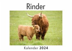 Rinder (Wandkalender 2024, Kalender DIN A4 quer, Monatskalender im Querformat mit Kalendarium, Das perfekte Geschenk) - Müller, Anna