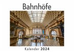 Bahnhöfe (Wandkalender 2024, Kalender DIN A4 quer, Monatskalender im Querformat mit Kalendarium, Das perfekte Geschenk)