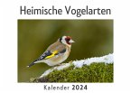 Heimische Vogelarten (Wandkalender 2024, Kalender DIN A4 quer, Monatskalender im Querformat mit Kalendarium, Das perfekte Geschenk)