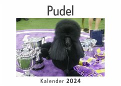 Pudel (Wandkalender 2024, Kalender DIN A4 quer, Monatskalender im Querformat mit Kalendarium, Das perfekte Geschenk) - Müller, Anna