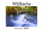 Wildbäche (Wandkalender 2024, Kalender DIN A4 quer, Monatskalender im Querformat mit Kalendarium, Das perfekte Geschenk)