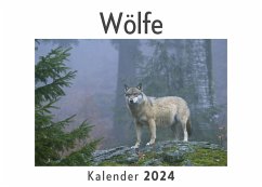 Wölfe (Wandkalender 2024, Kalender DIN A4 quer, Monatskalender im Querformat mit Kalendarium, Das perfekte Geschenk) - Müller, Anna