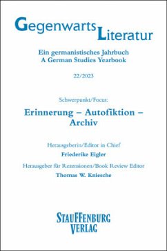 Cover Gegenwartsliteratur. Ein Germanistisches Jahrbuch /A German Studies Yearbook / 22/2023